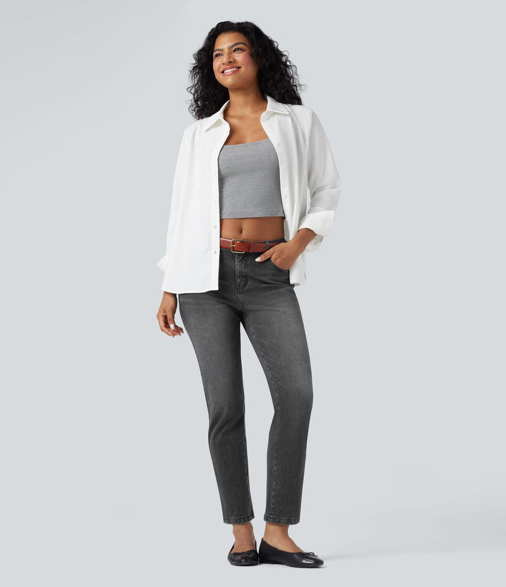 Jean slim Halara Flex™ taille mi-haute 7/8 avec poches