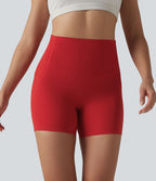 Short cycliste de yoga Halara UltraSculpt™ taille haute, ventre plat, côtelé contrasté, 12,5 cm, avec poches