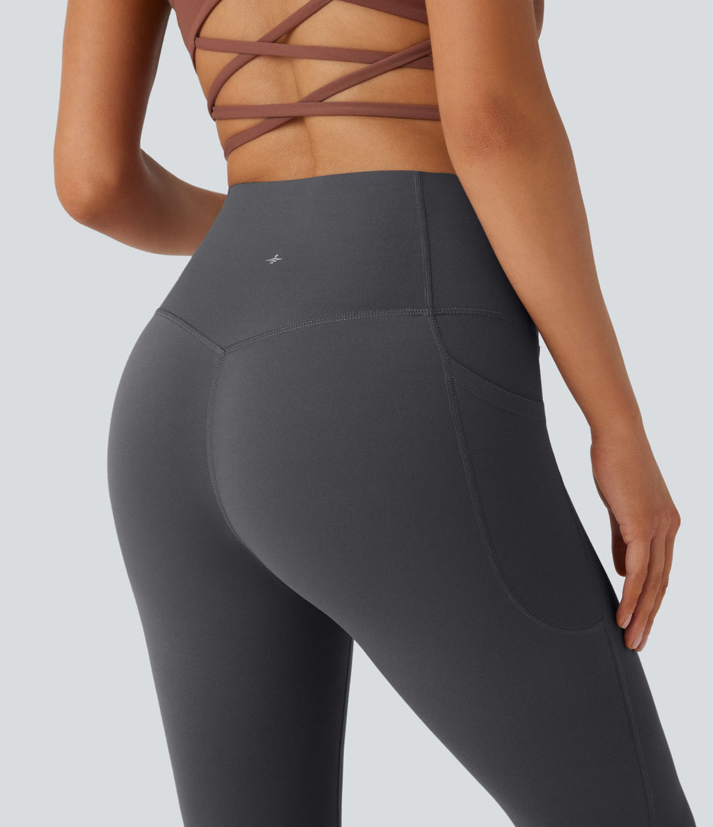 Pantalon de yoga à coupe bootcut gainant taille haute avec poches Halara UltraSculpt™