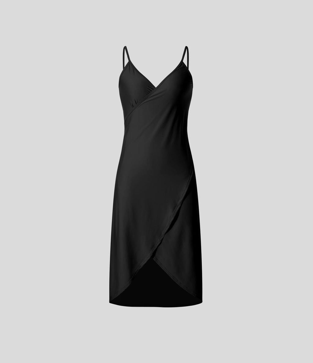 Robe de Plage Fines bretelles croisée dos nu effet portefeuille effet frais InstantCool