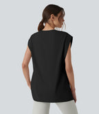 Débardeur yoga col rond effet frais InstantCool avec poches, protection solaire UPF50+