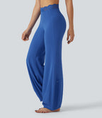 Pantalon de danse taille haute coupe ballon SoftlyZero™ avec dentelle contrastée, poches et protection solaire UPF50+