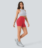 Short cycliste 12,5 cm d'entraînement gainant galbant taille haute avec effet scrunch et poches Halara UltraSculpt™