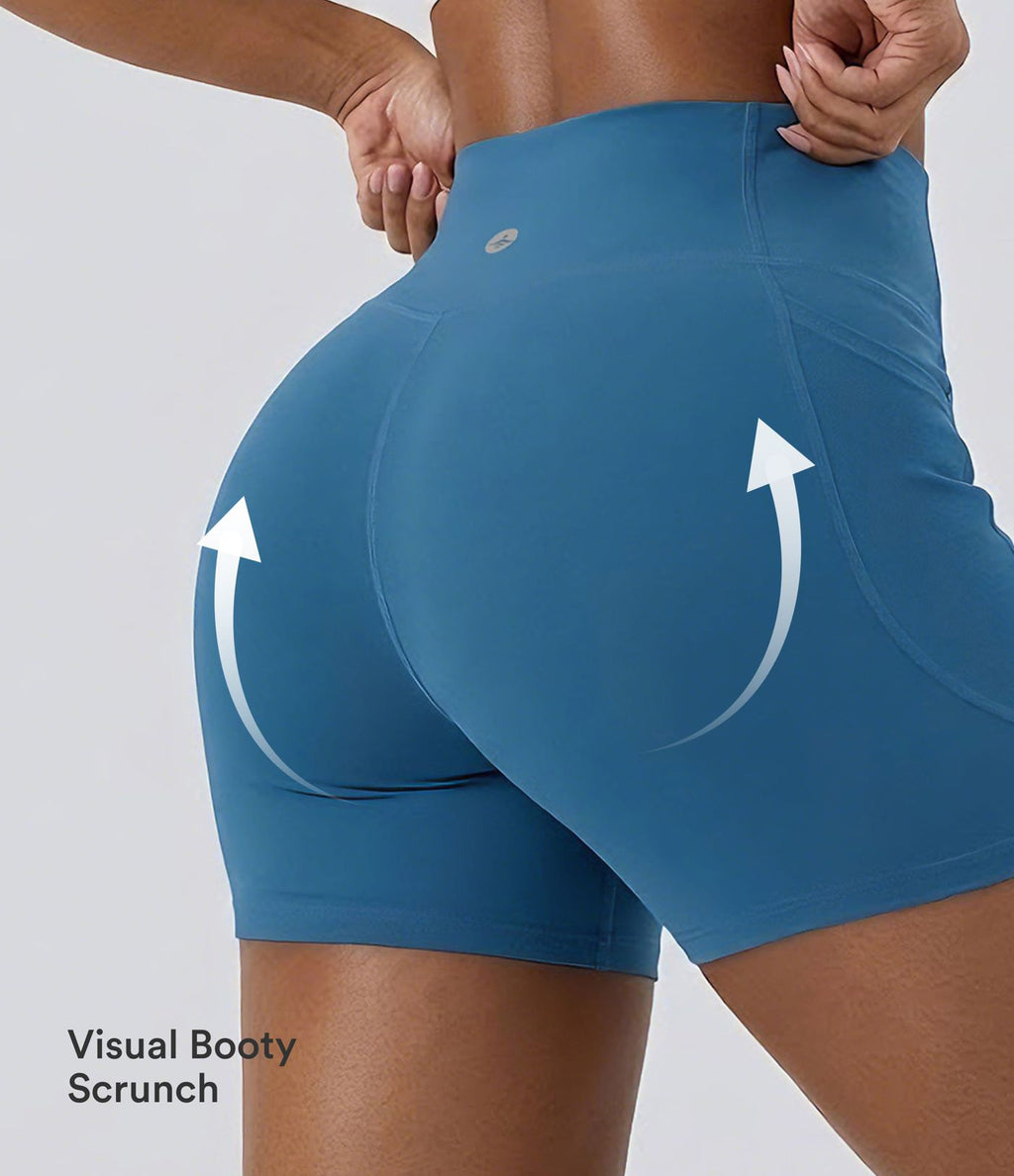 Short cycliste d'entraînement gainant taille haute UltraSculpt™ SoCinched à poches latérales 12,5 cm