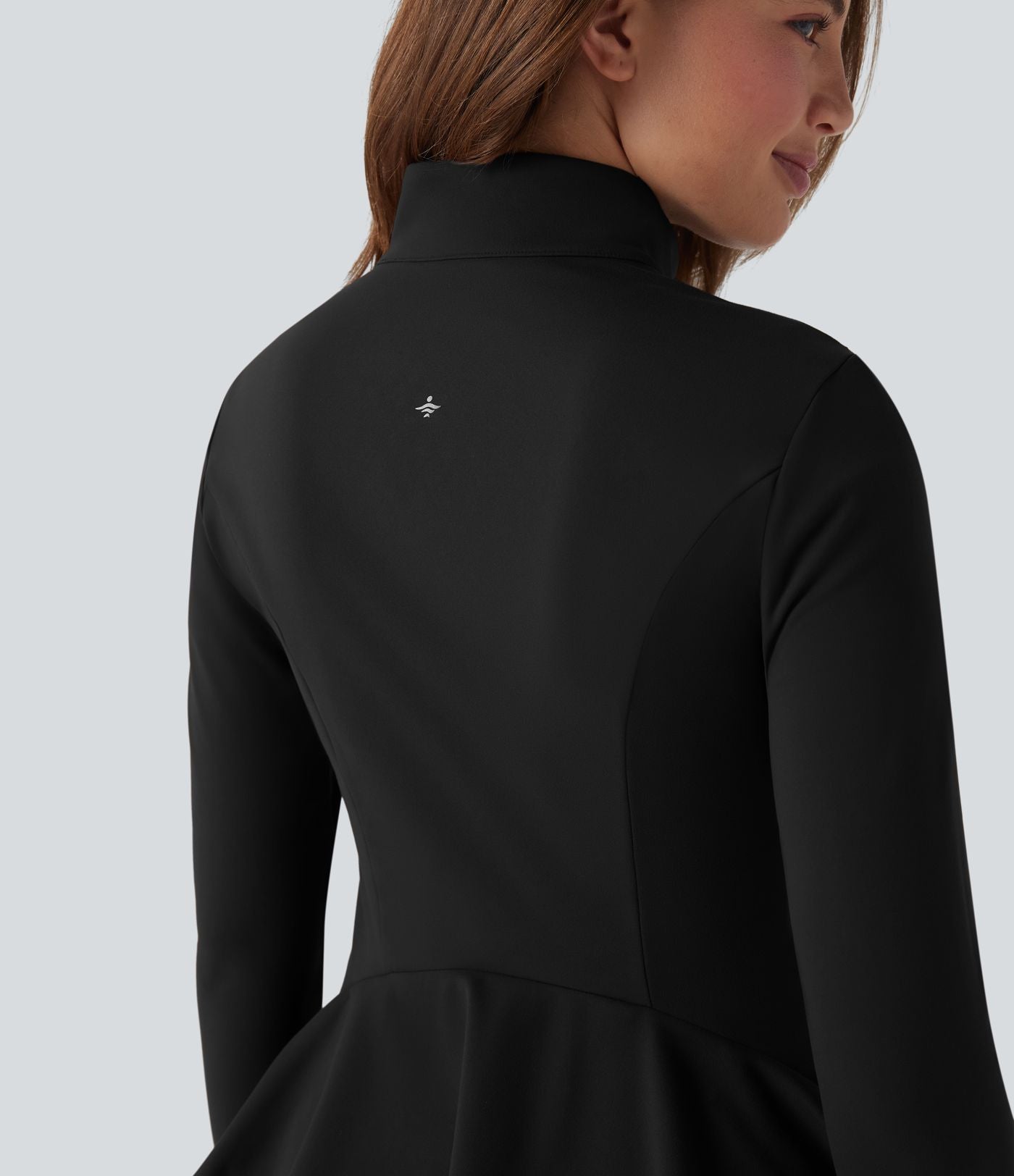 Veste ajustée col montant zippée avec passants pouces et ourlet à volants DayStretch avec poches