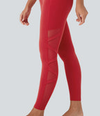 Legging de yoga 7/8 SpeedWave™ taille haute avec poches latérales et empiècements en mesh contrastés à séchage rapide