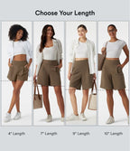Short tailleur baggy DayStretch taille haute 22,5 cm avec poches