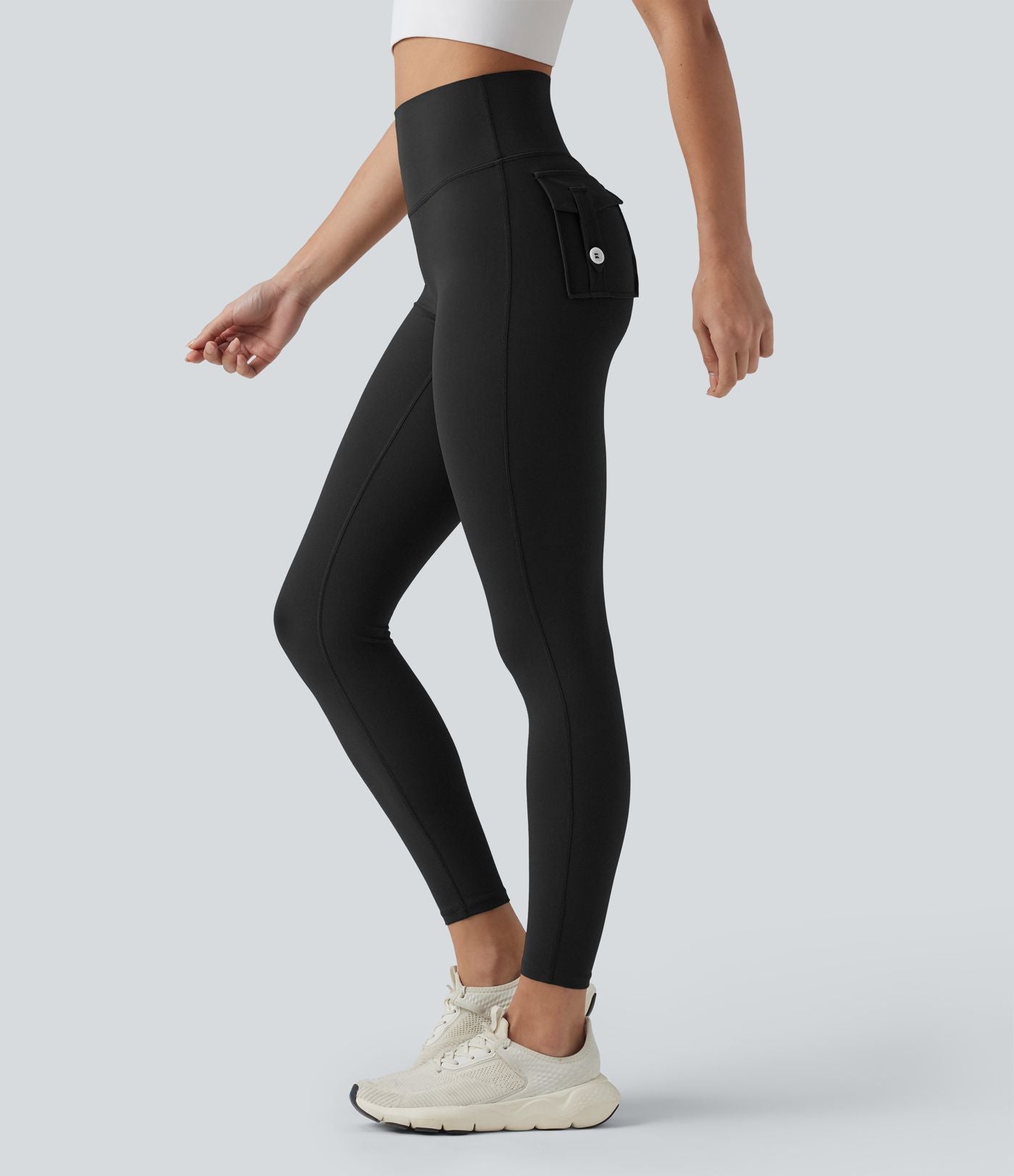 Halara UltraSculpt™ Legging de sport taille haute gainant froncé avec poches