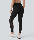 Legging 7/8 d'entraînement gainant taille haute avec mesh contrastant et zip arrière DayStretch avec poches