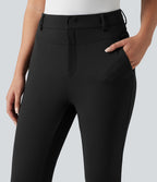 Pantalon skinny taille haute à chevrons pour le golf avec poches