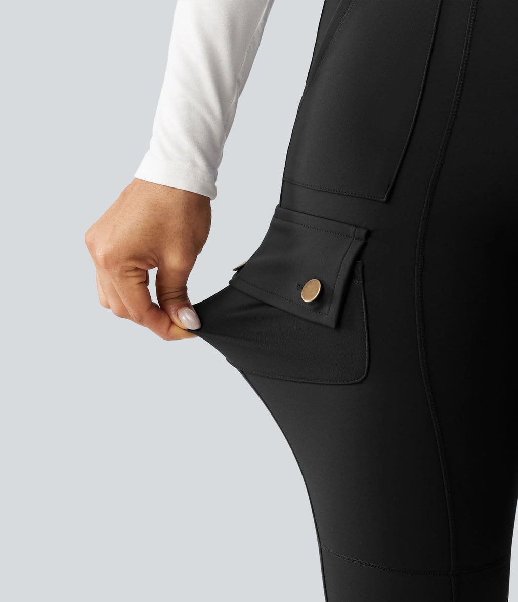 Pantalon cargo DayStretch taille haute galbant effet liftant fessiers avec poches