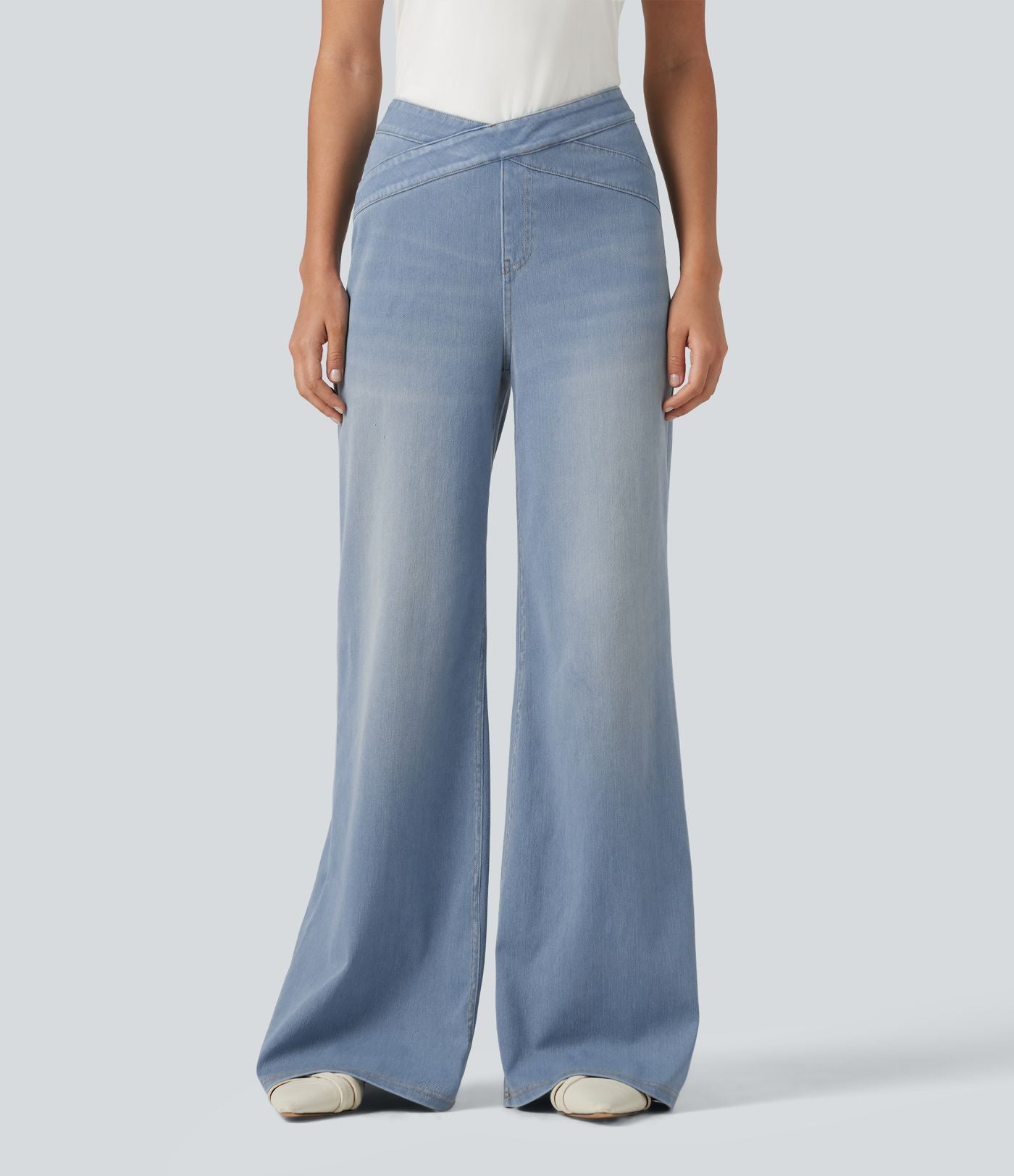 Jean bootcut Halara Flex™ taille haute croisée avec poches