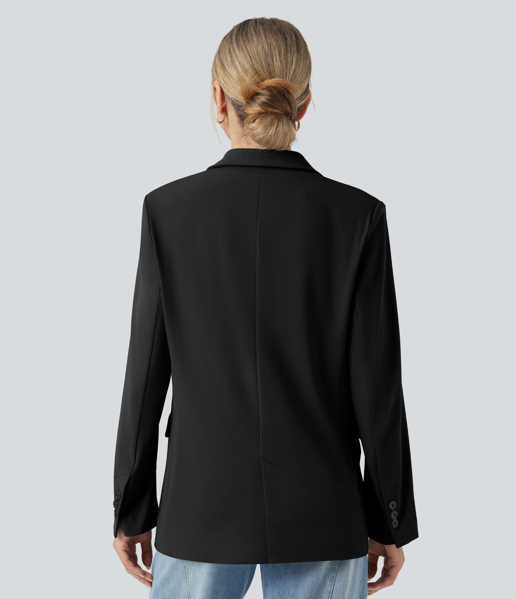 Blazer de travail col cranté à manches longues DayStretch avec poches