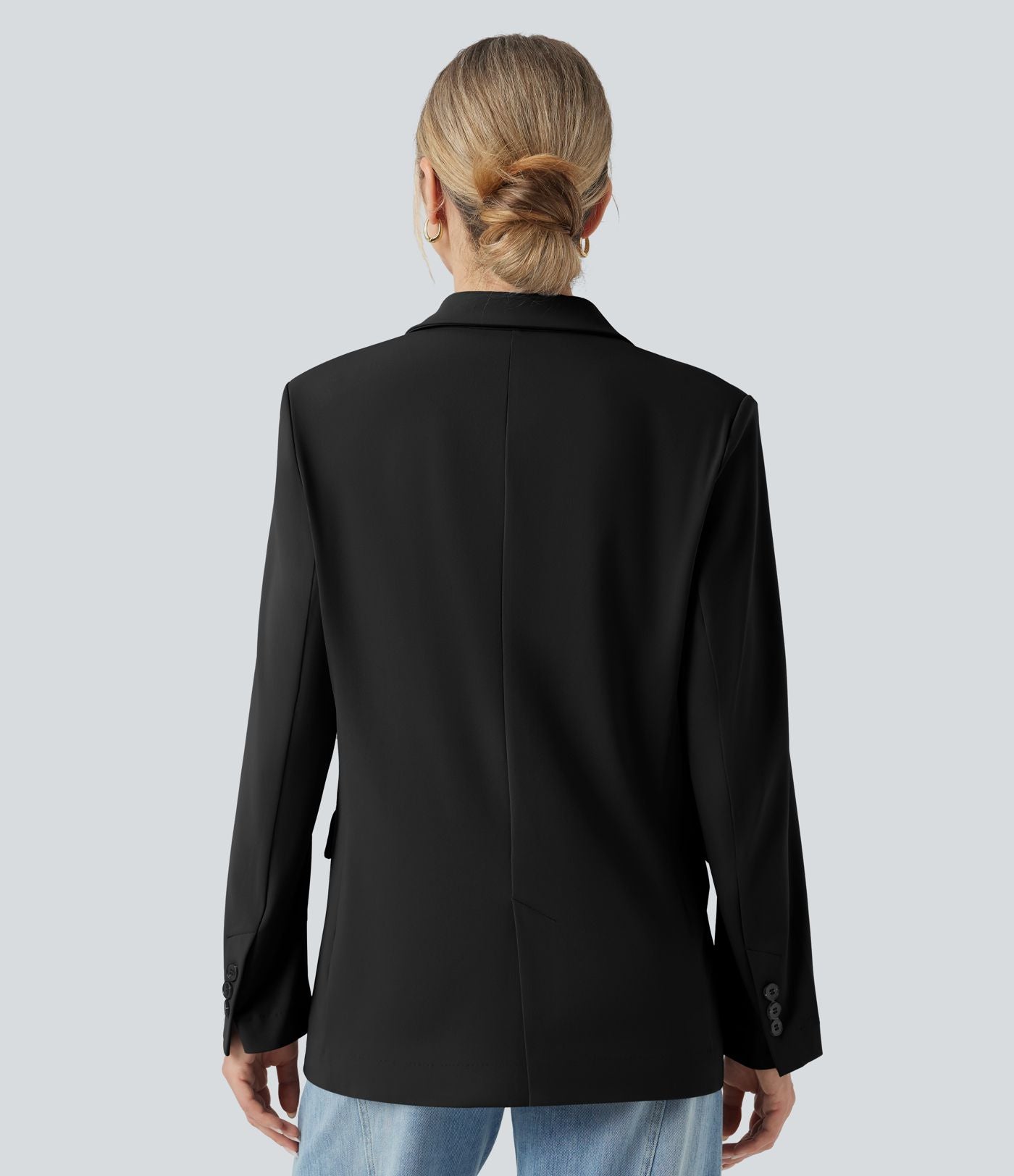Blazer de travail col cranté à manches longues DayStretch avec poches