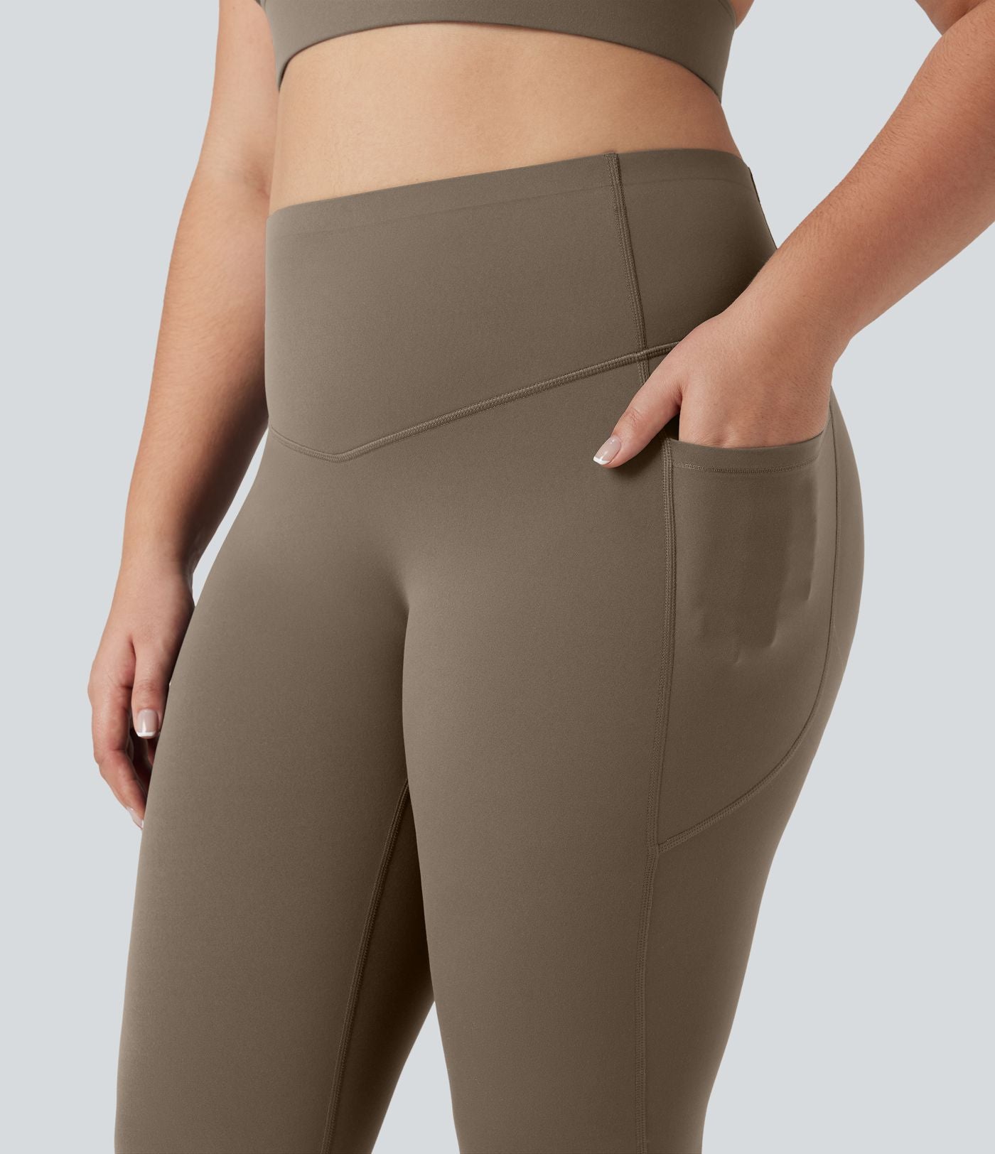 Jupe-short de tennis courte 2-en-1 gainante taille haute avec poches