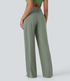 Pantalon de yoga droit gainant taille haute avec poches Halara UltraSculpt™