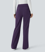 Pantalon tailleur évasé taille mi-haute Halara Flex™ DayStretch avec zip latéral et poches