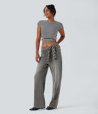 Halara Flex™ Jean coupe droite décontracté taille mi-haute avec poches