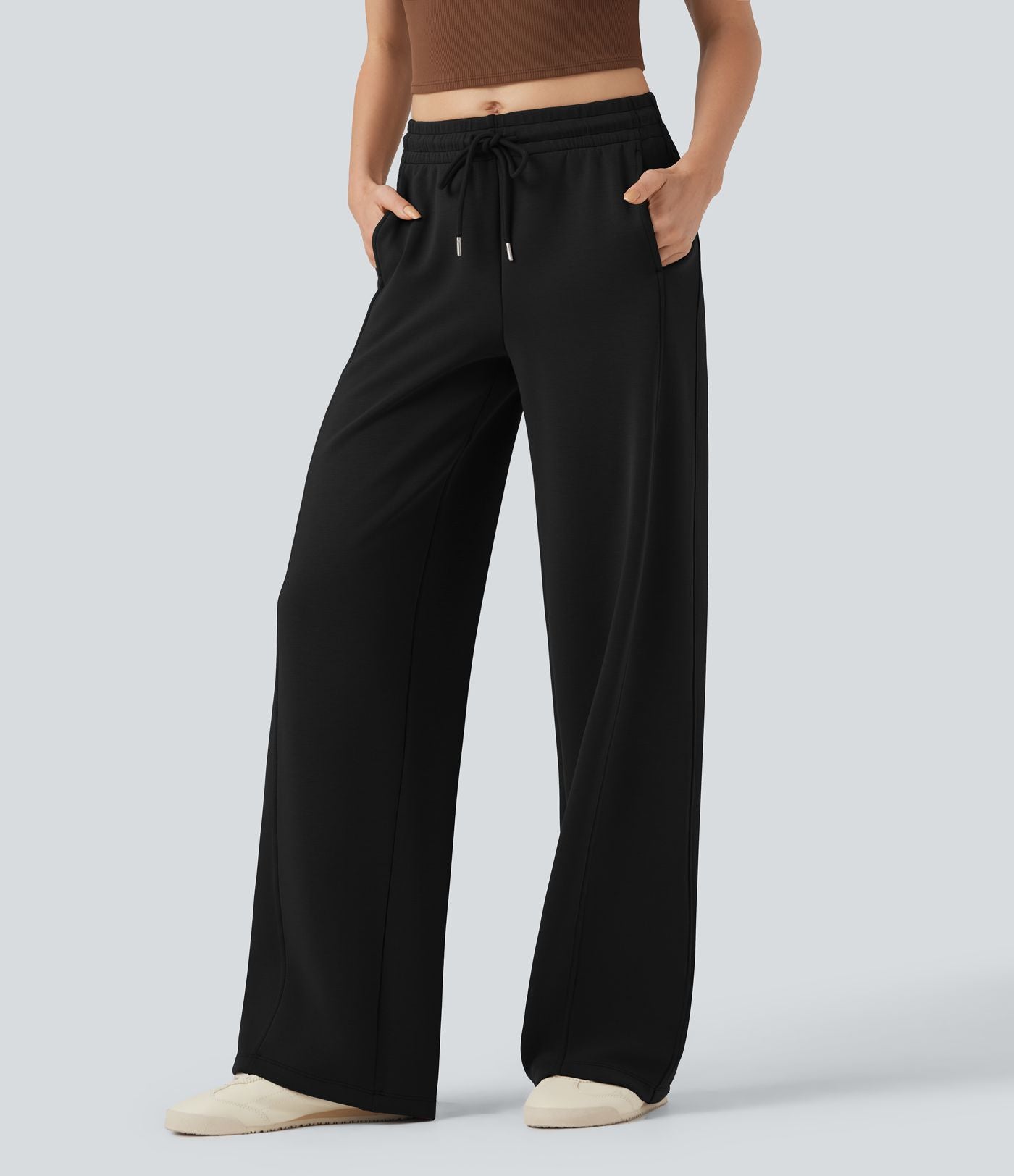 Pantalon décontracté SpacerTek™ droit, taille mi-haute avec cordon de serrage et poches