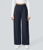 Pantalon tailleur Halara Flex™ DayStretch coupe droite taille haute avec poches