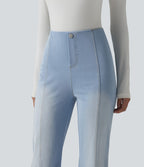 Halara Flex™ Jean évasé casual taille haute ventre plat avec poches