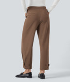 Pantalon de travail fuselé taille moyenne avec largeur ajustable Halara Flex™ DayStretch avec poches