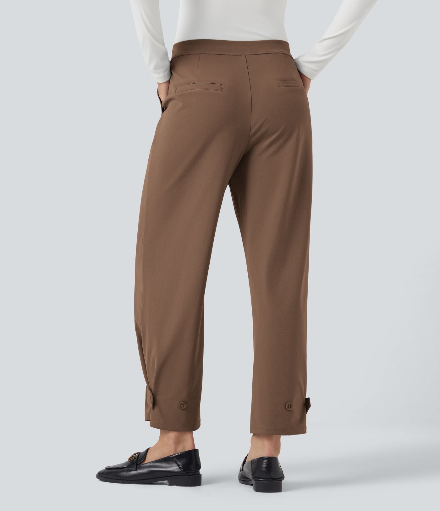 Pantalon de travail fuselé taille moyenne avec largeur ajustable Halara Flex™ DayStretch avec poches