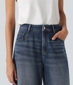 Jean coupe barrel Halara Flex™ taille haute avec poches
