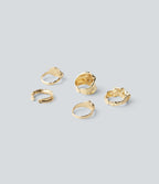 Lot de 5 bagues en alliage