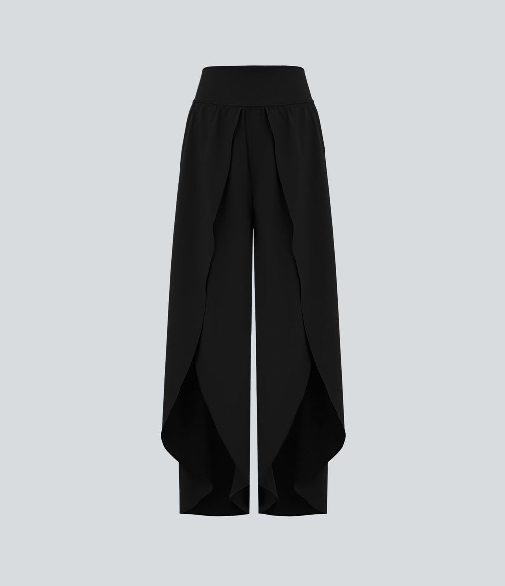 Breezeful™ Pantalon Large Fluide Séchage Rapide Taille Haute Poche Arrière