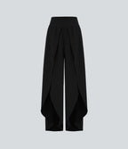 Breezeful™ Pantalon Large Fluide Séchage Rapide Taille Haute Poche Arrière