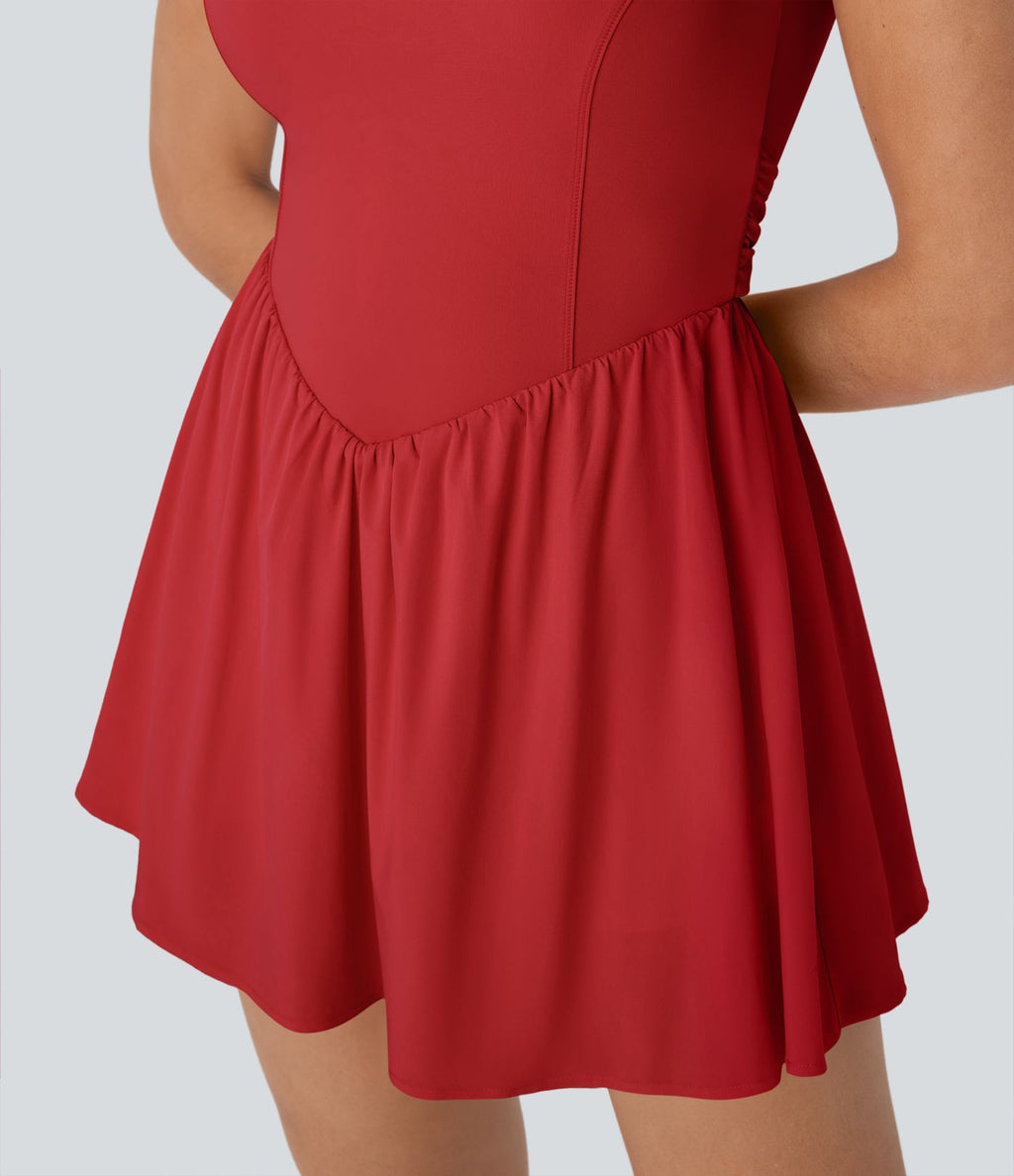 Robe active danse mini 2-en-1 Breezeful™ dos nu avec liens dos séchage rapide et poche latérale - Édition Easy Peasy