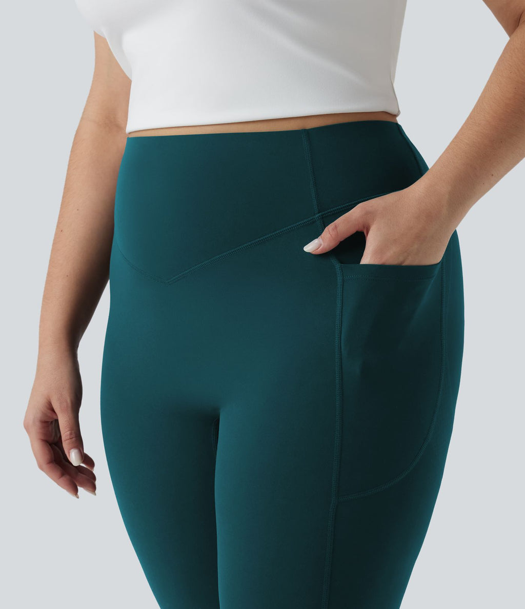 Halara UltraSculpt™ Legging yoga grande taille froncé taille haute gainant et sculptant avec poches