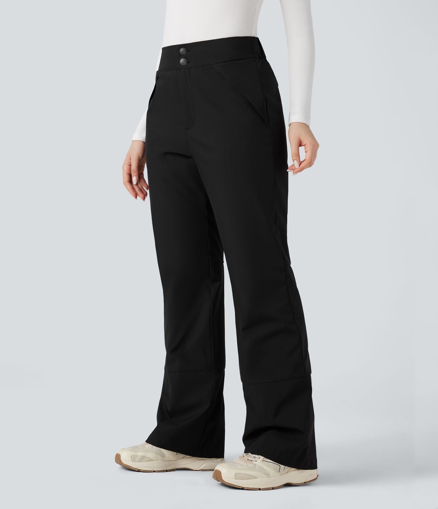 Pantalon randonnée chauffant bootcut taille haute avec poches