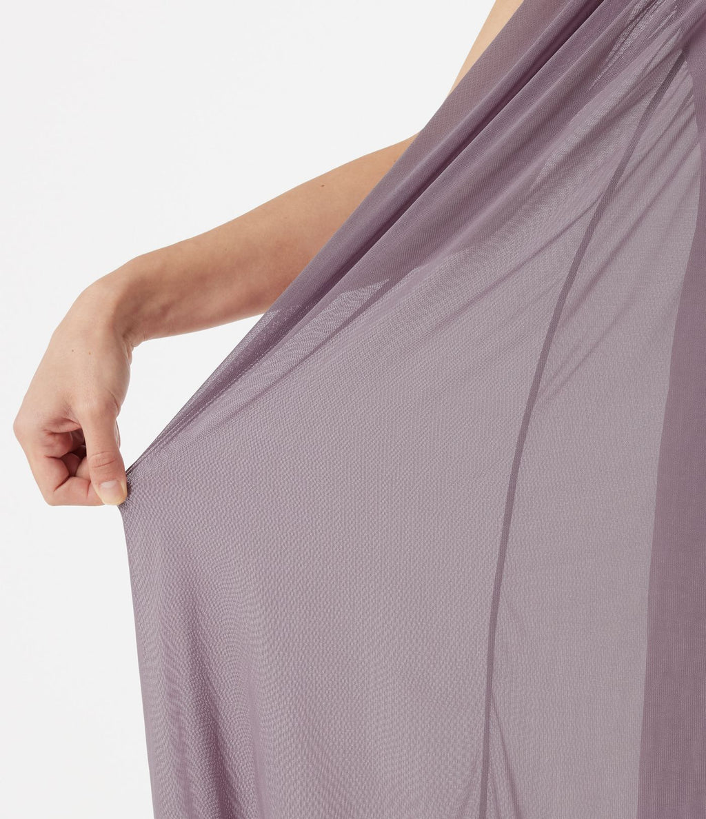 Robe nuisette mini de plage en mesh avec col V et dos noué