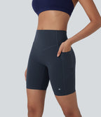 Short cycliste 17,5 cm d'entraînement gainant galbant taille haute avec poches Halara UltraSculpt™