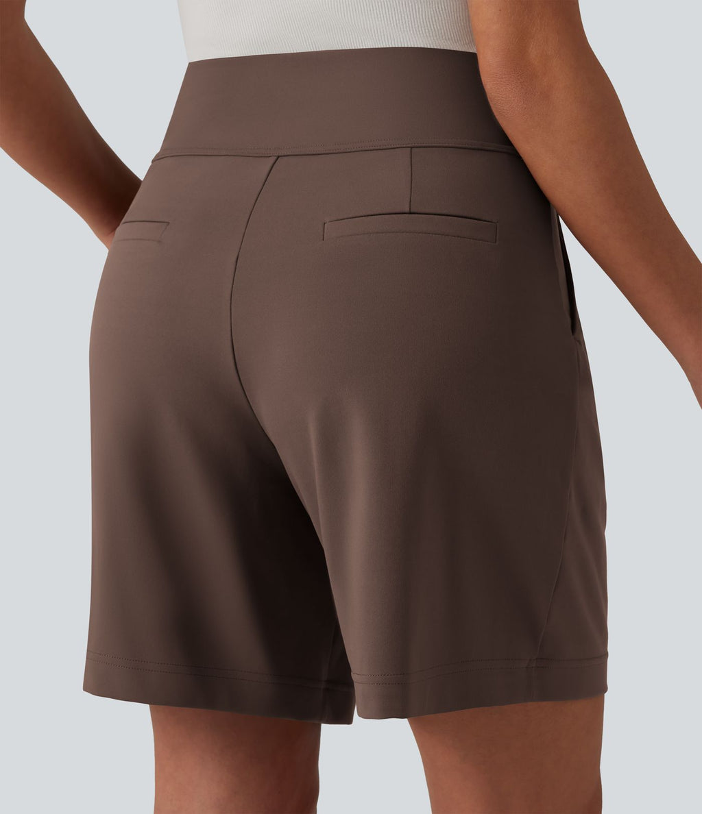 Short tailleur ample DayStretch taille haute 17,5 cm avec poches