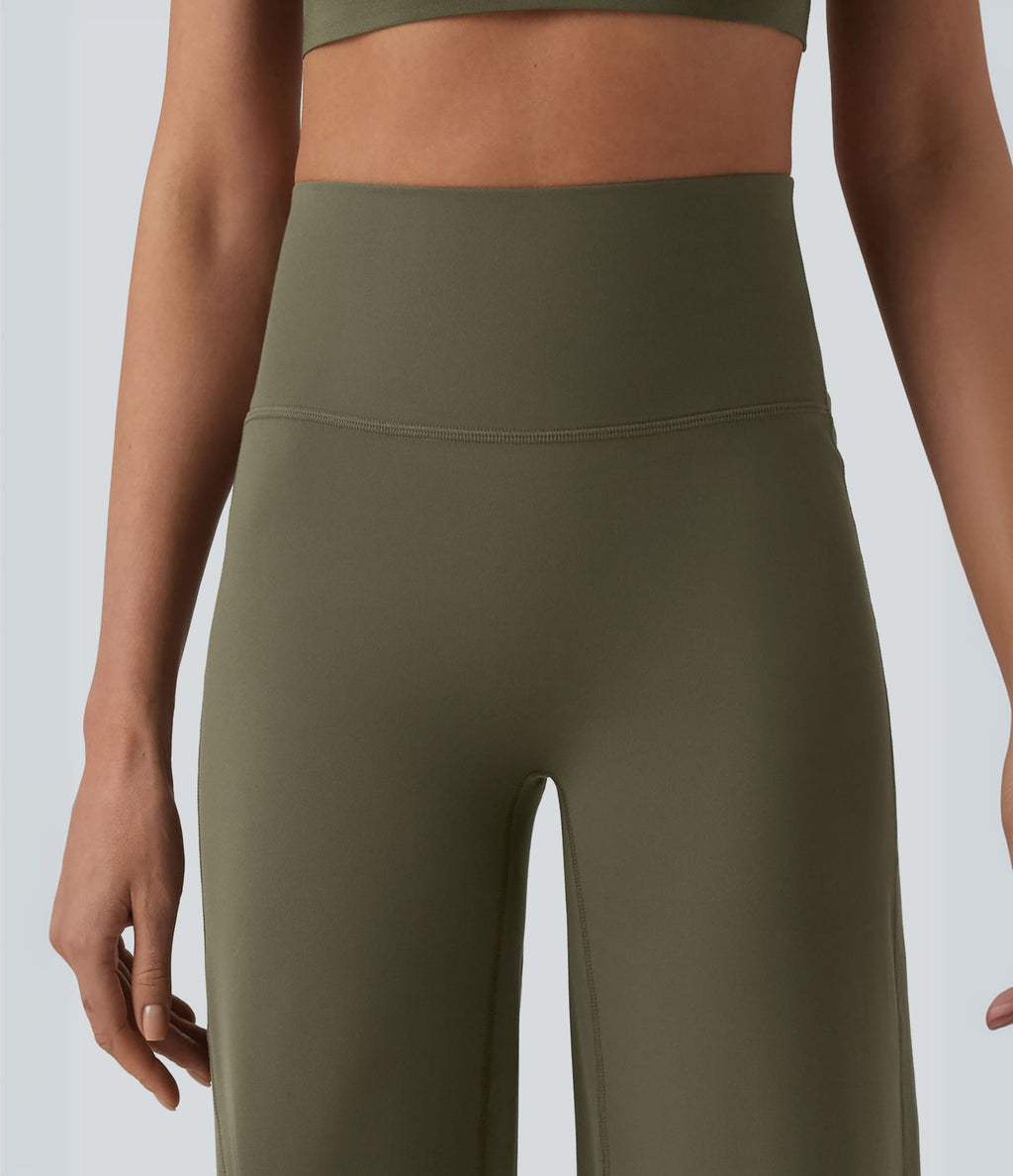 SoftlyZero™ Pantalon yoga coupe droite gainant taille haute à fronces - UPF50+