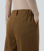 Halara Flex™ Pantalon tailleur baggy pied-de-poule taille haute avec poches