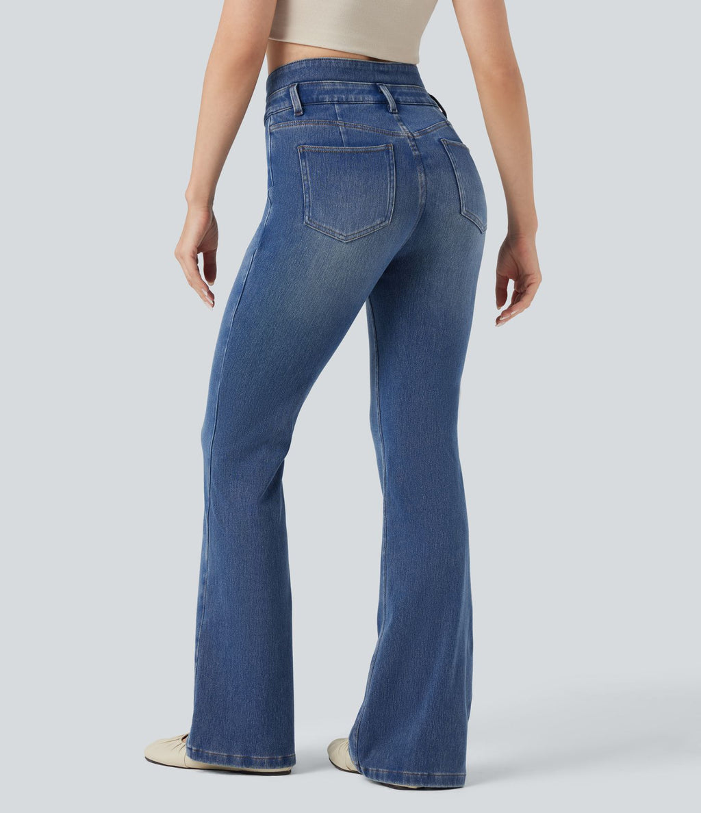 Jean évasé Halara Flex™ taille mi-haute gainant avec poches
