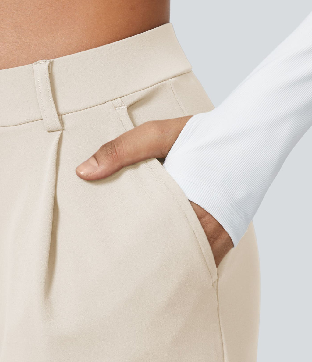 Pantalon tailleur Halara Flex™ DayStretch coupe droite taille haute avec poches