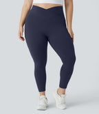 Softlyzero™ Legging Grande Taille Pleine Longueur Taille Haute Poches Latérales Croisée - UPF50+