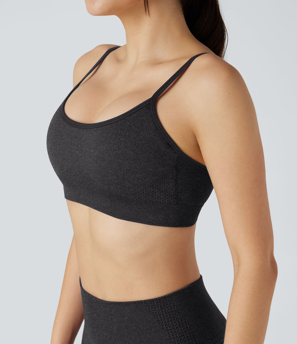 Brassière de sport yoga maintien léger col U sans couture OneForm Seamless Flow