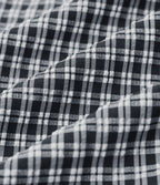 Pantalon casual coupe droite taille mi-haute vichy à cordon de serrage avec poches
