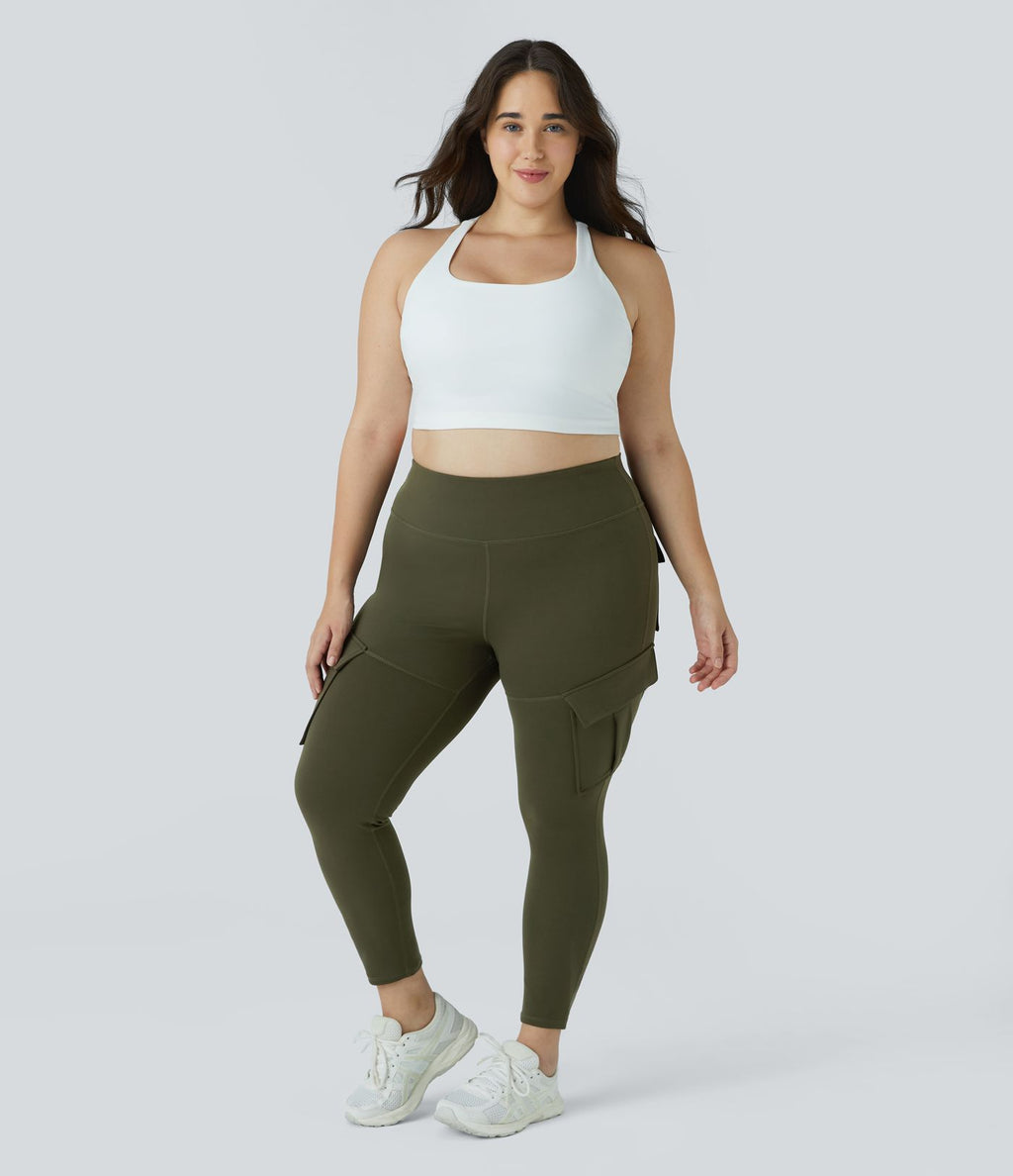 Legging yoga grande taille ajusté cargo 7/8 taille haute DayStretch avec poches