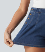 Halara Flex™ Short en denim taille haute 7,5 cm avec poches