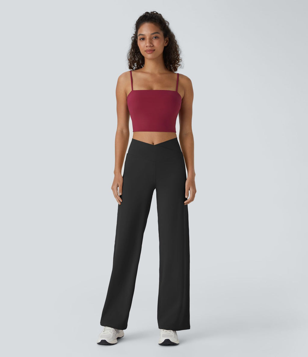 Pantalon yoga large croisé taille haute DayStretch avec poches