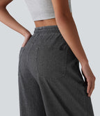 Jogging taille basse Halara Flex™ jambes larges, effet sparkle, avec poches