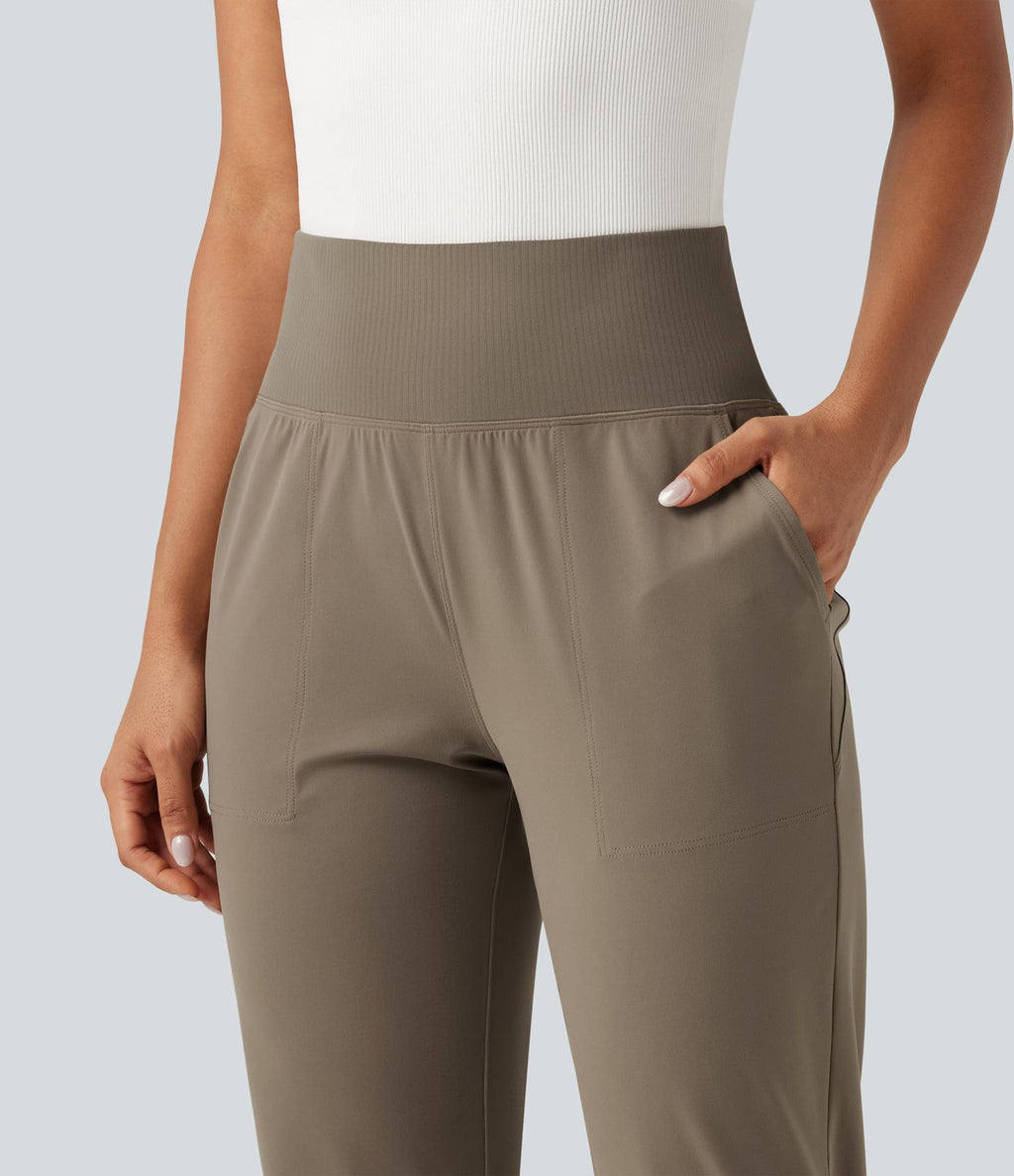 Jogging fuselé Halara UltraSculpt™ taille haute esprit bureau avec poches