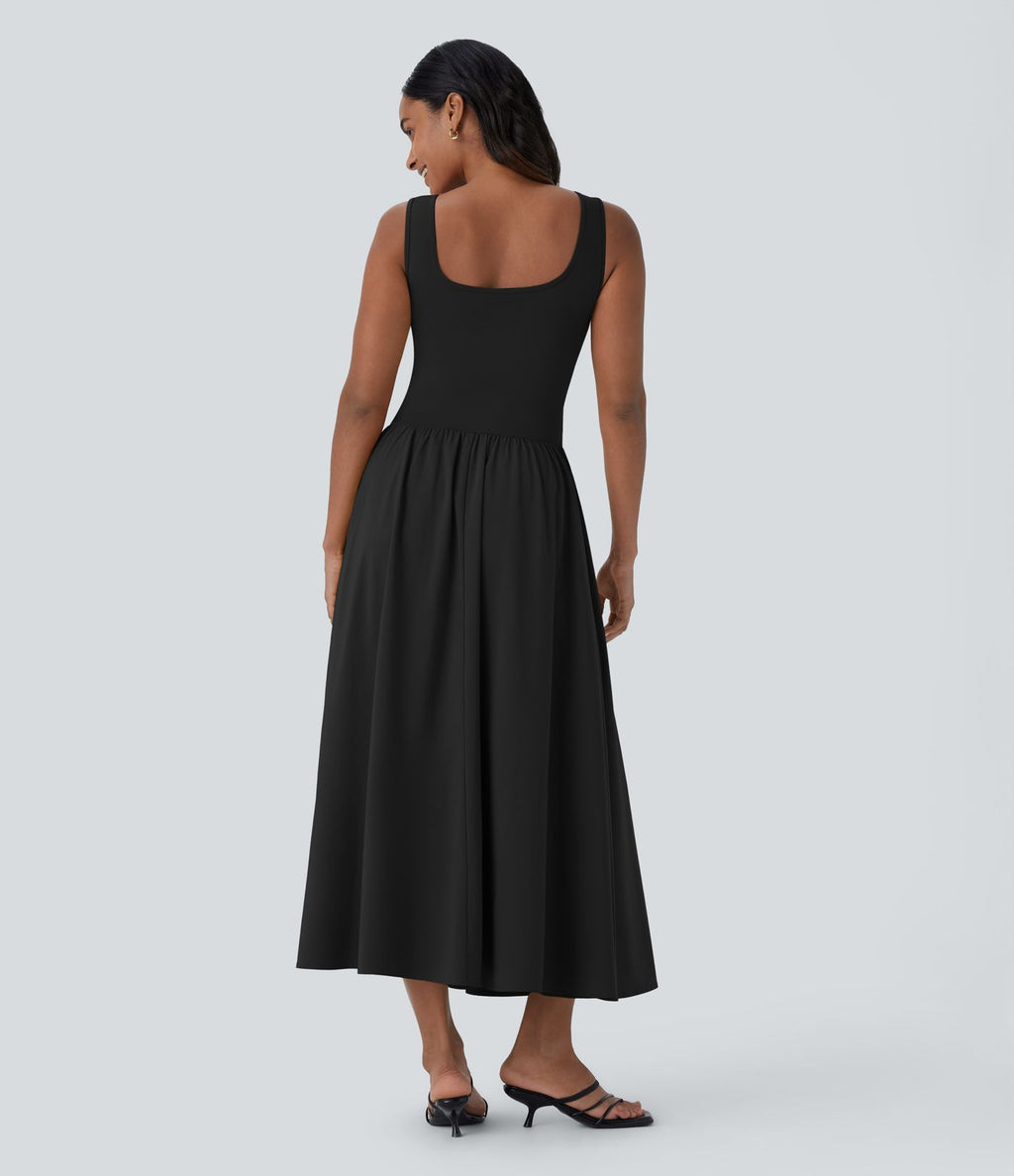 Robe longue décontractée sans manches Breezeful™ à découpes et séchage rapide - Se porte devant ou dos